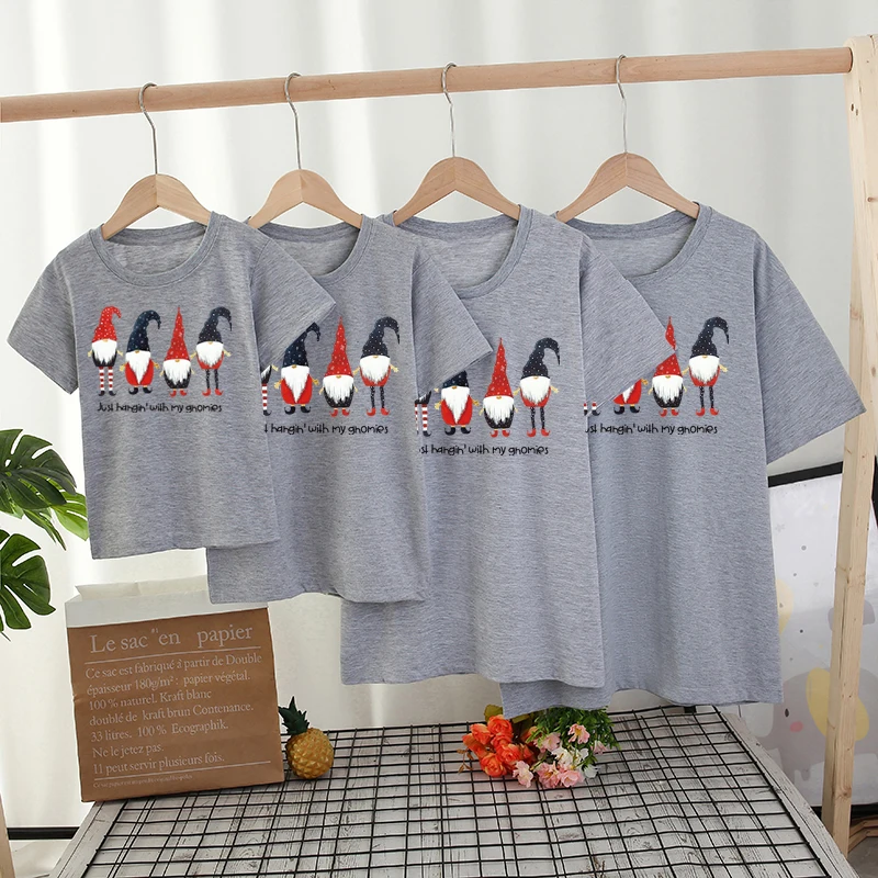 Camisetas familiares de estilo callejero de Pap&aacute; Noel para Navidad, ropa para Madre y ni&ntilde;o, Top, pelele, aspecto familiar-2