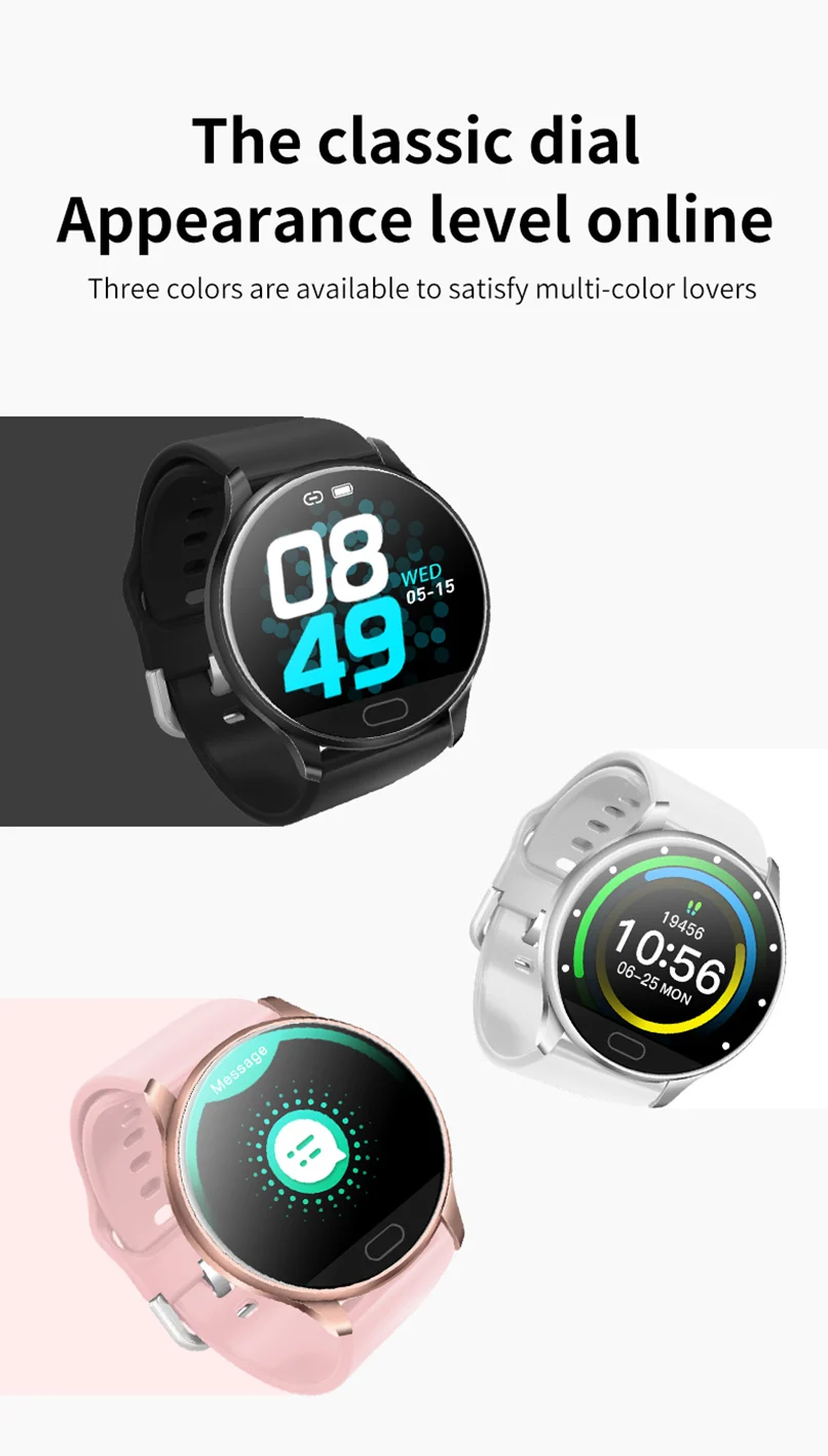 Новинка водонепроницаемые спортивные Смарт часы с сенсорным экраном фитнес