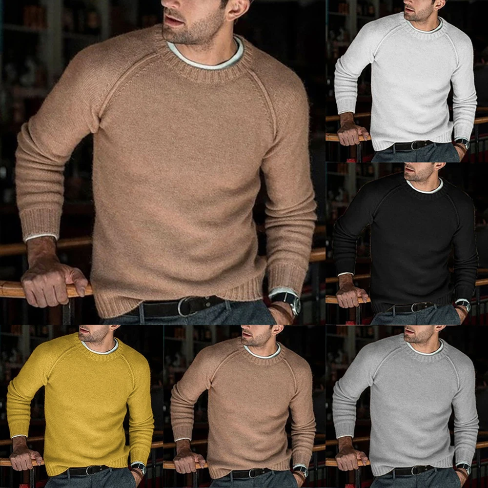 

Men Wool Knitted Sweaters Warm O Neck Pull Knitwear Winter Clothes Casual Tricot Jumper Pullovers Sweater Homme