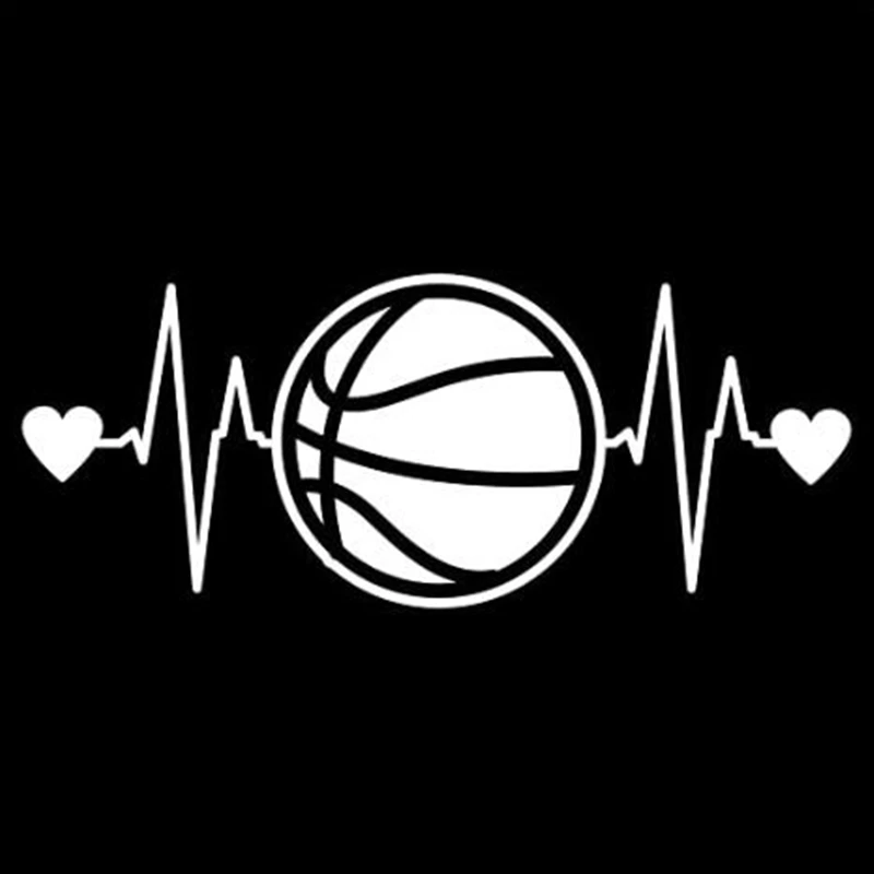 DAWASARU баскетбольная наклейка с сердцебиением виниловая авто грузовик стены