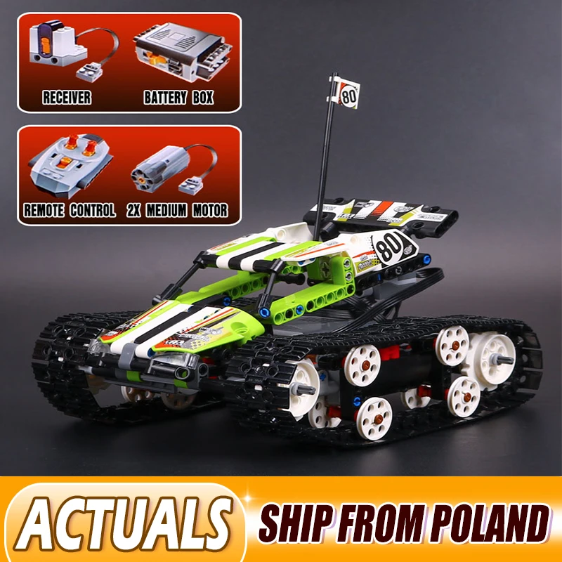 20033 Technic серия совместима с 42065 RC трек дистанционного управления гоночный автомобиль набор Дети строительные блоки кирпичи подарок