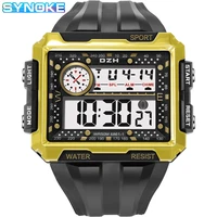 synoke sports mens watches waterproof big dial led watch male electronic clock men digital watch military watches reloj hombre