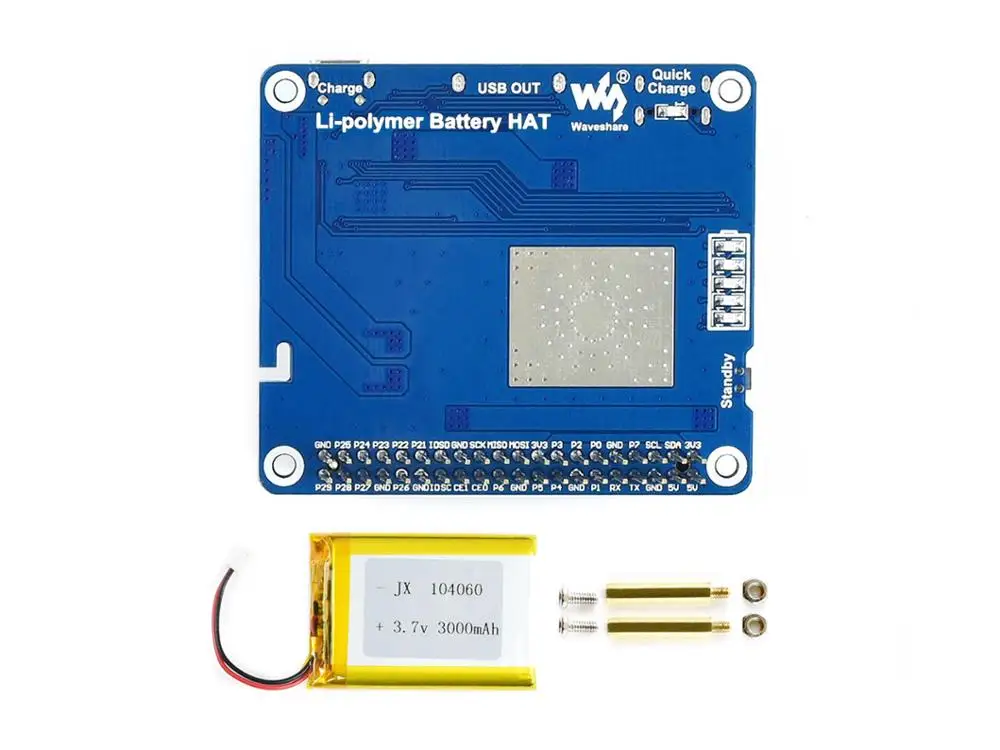 Плата литий-полимерной батареи Waveshare для Raspberry Pi решение внешнего аккумулятора