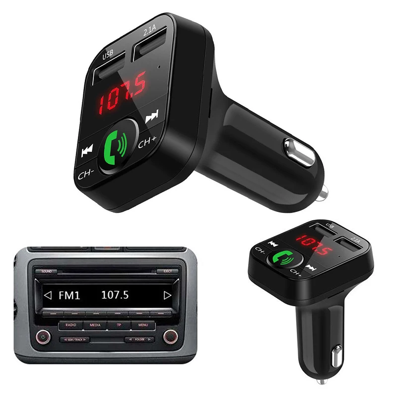 Автомобильный MP3 FM-передатчик со светодиодный ным экраном Bluetooth Беспроводное
