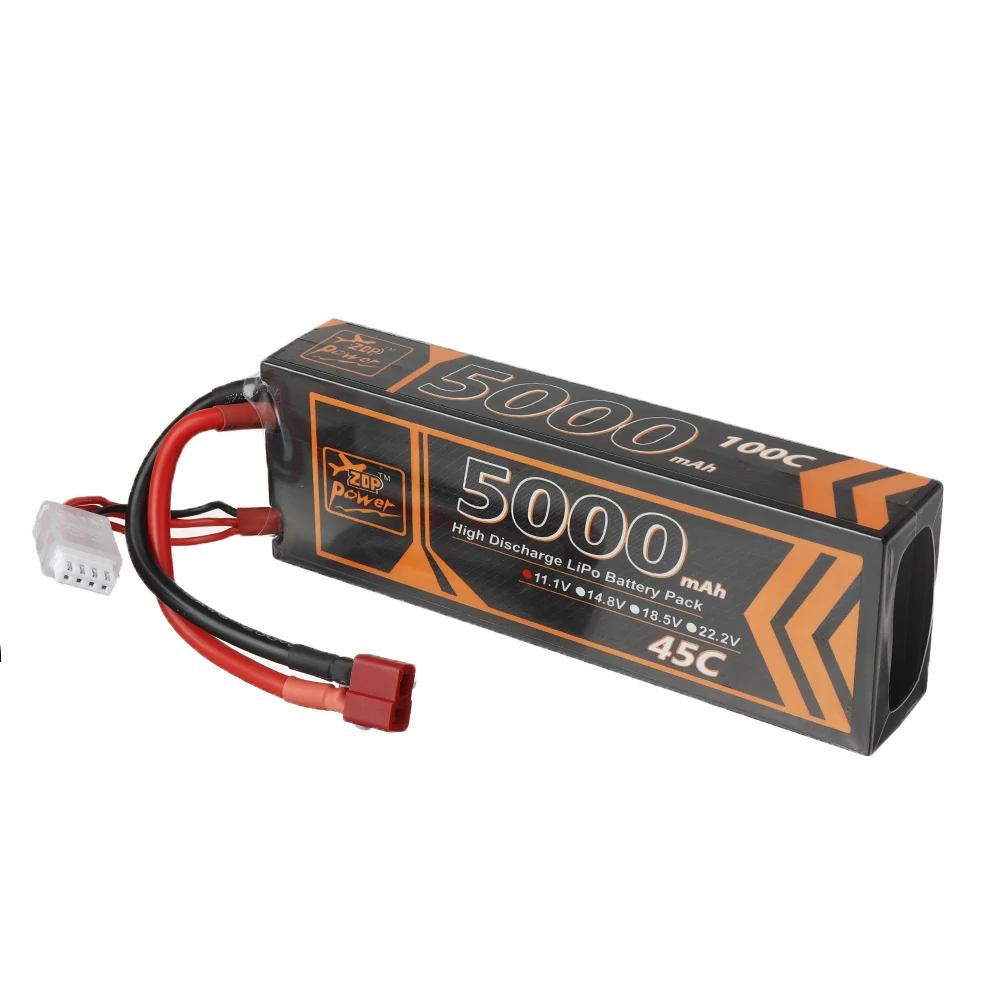 

ZOP Power 11.1V 5000mAh 45C 3S T Deans Plug Rechargeable LiPo Battery for FPV Racing Drone RC Quadcopter Accessories Spare Parts