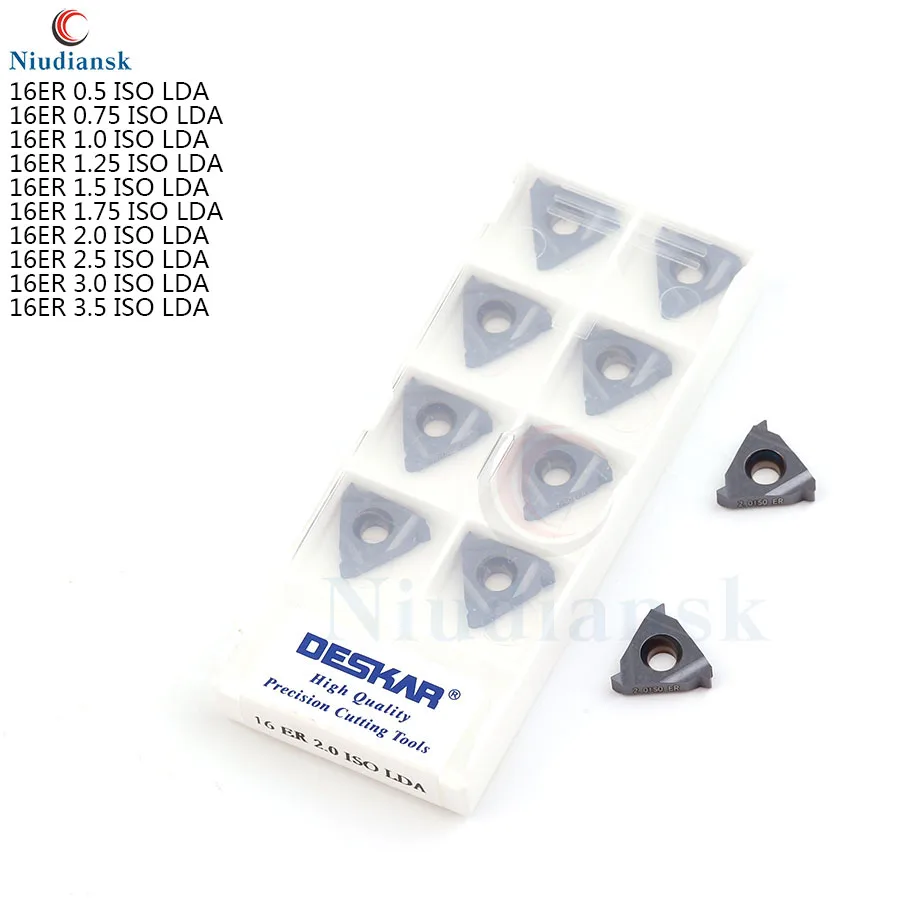 

16ER 0.5 ISO 0.75 ISO 1.0 ISO 1.25 ISO 1.5 ISO 1.75 ISO 2.0 ISO 2.5 ISO 3.0 ISO 3.5 ISO LDA CNC threaded inserts carbide inserts