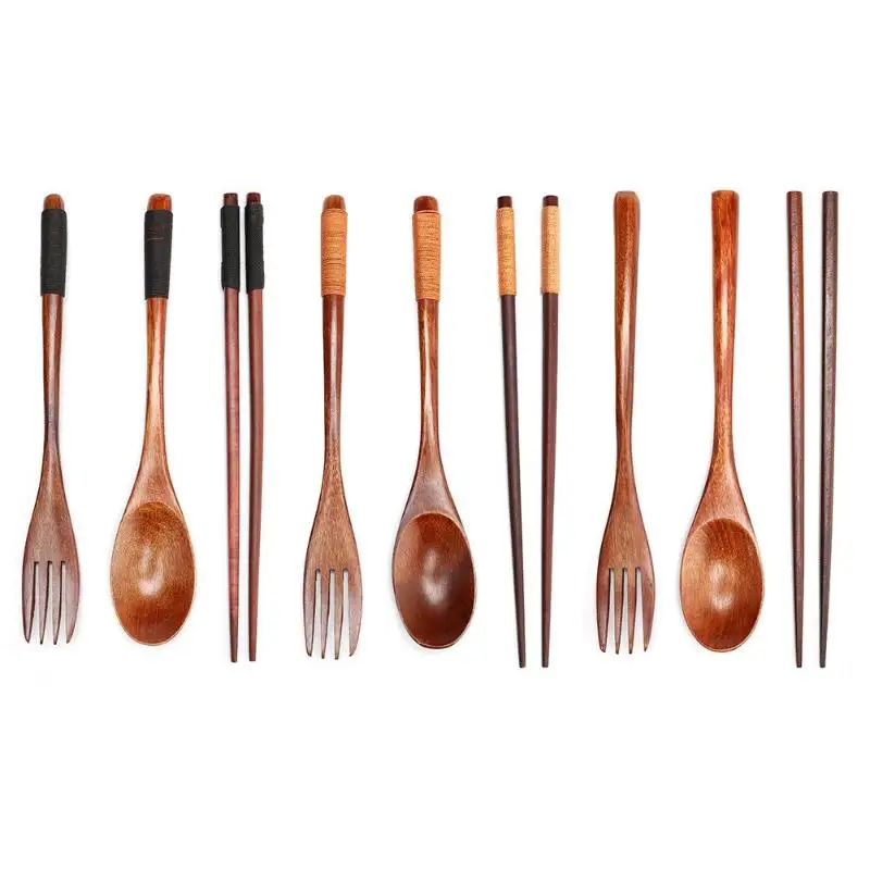 Ложки для кофе меда японская портативная деревянная посуда антипригарная