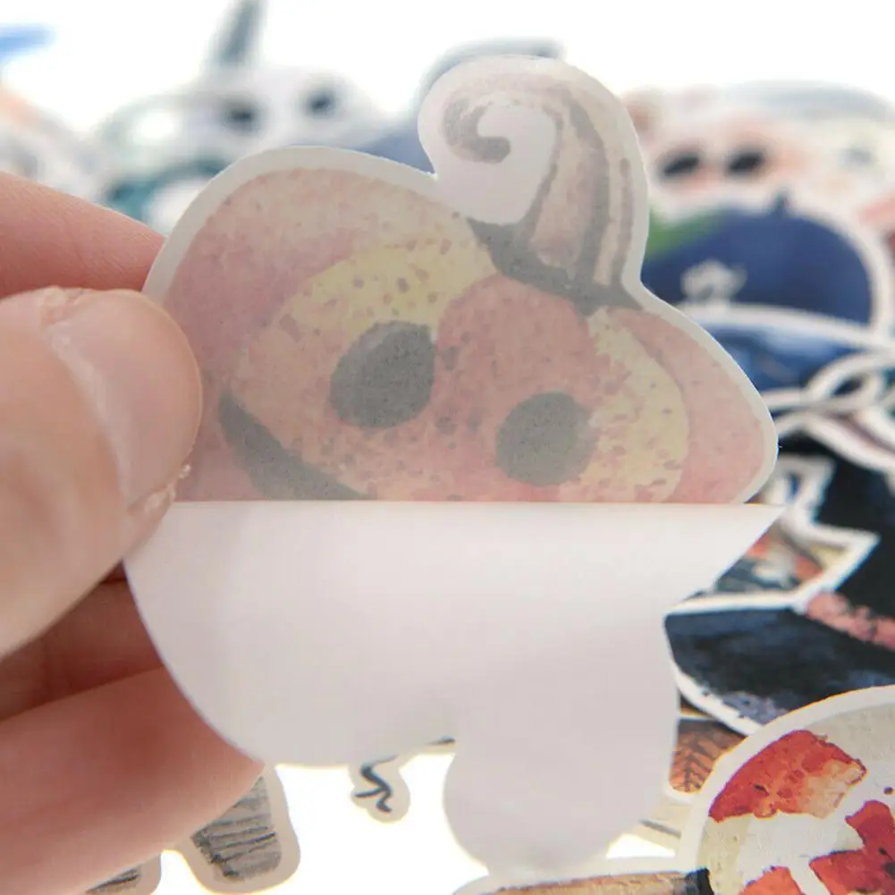 

33 Pcs/set Hand Drawing Watercolor Halloween Eve Stickers Notebook Scrapbooking Diy Planner Sticker Stationery Paper Decora B3S5