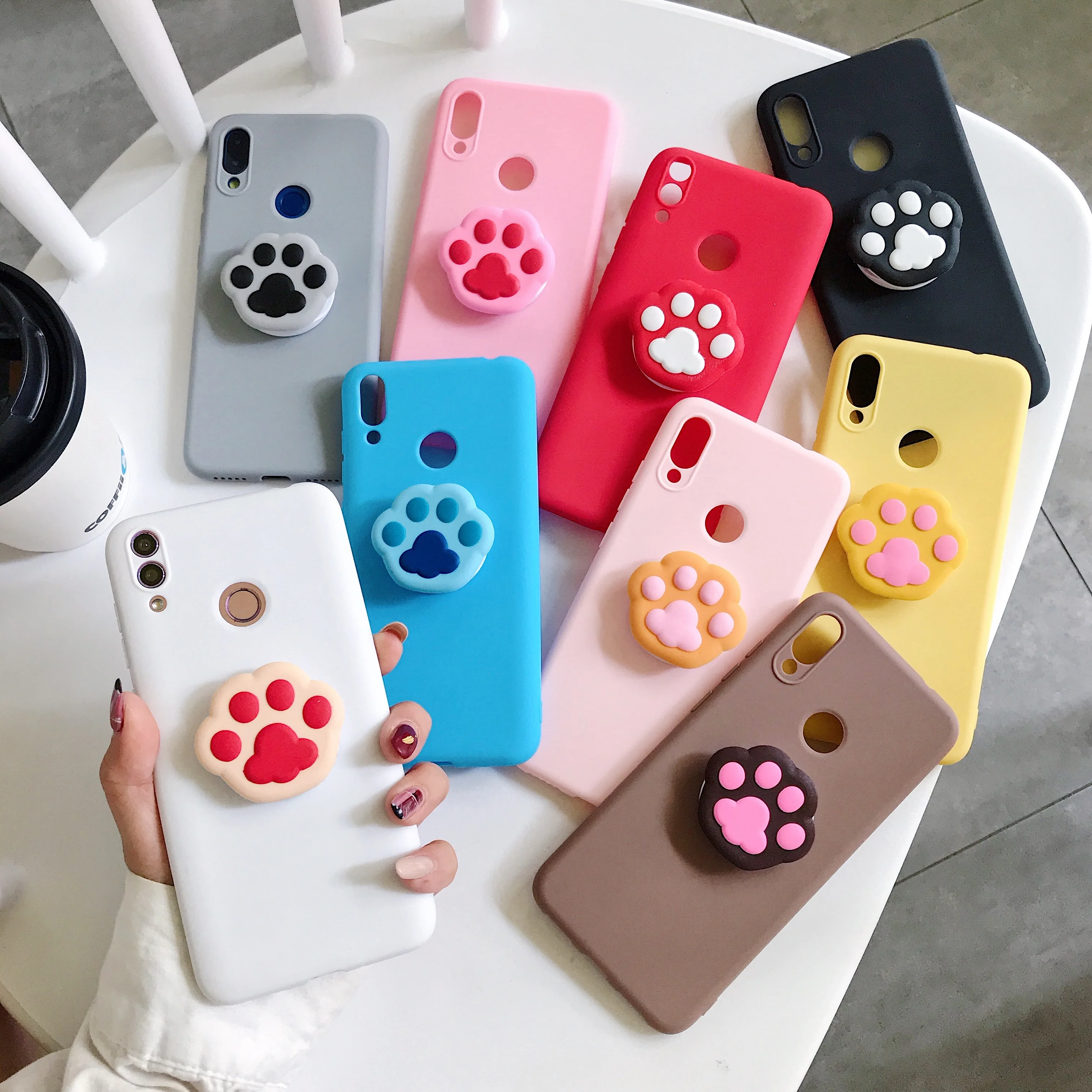 Милый мягкий силиконовый чехол для iphone X XR XS 11 Pro MAX 6S 7 8 plus + samsung S10 S9 S8 Note 10