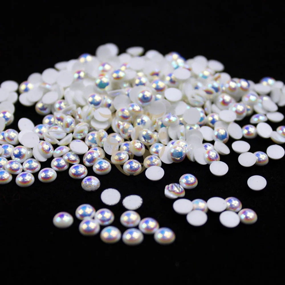 200 шт./пакет украшения для ногтей 2/3/4/5 мм Пришивные АВ белый Доступны все цвета