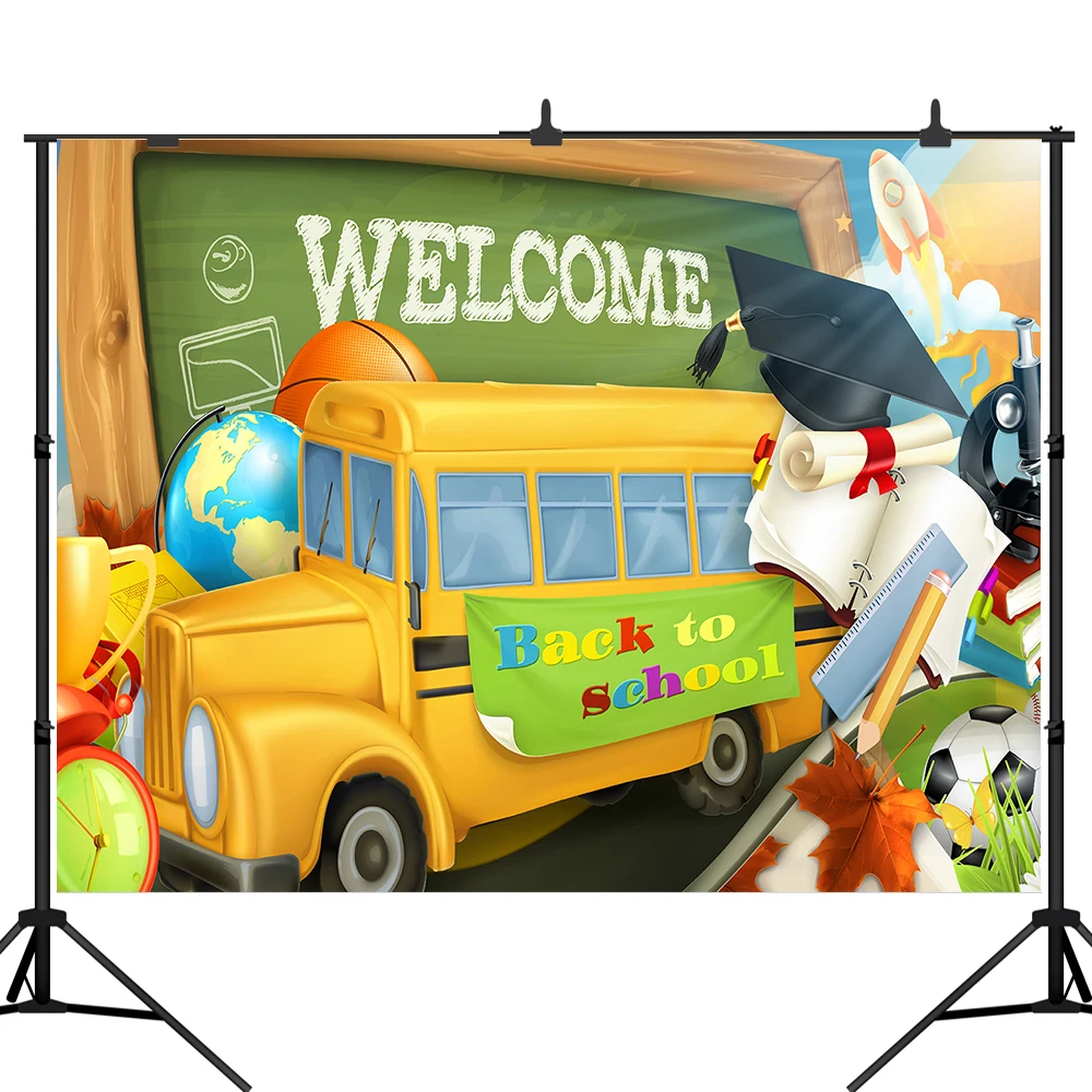 

Lyavshi фон для фотосъемки Снова в школу канцелярские товары детский учебный фон для фотосъемки Фотостудия