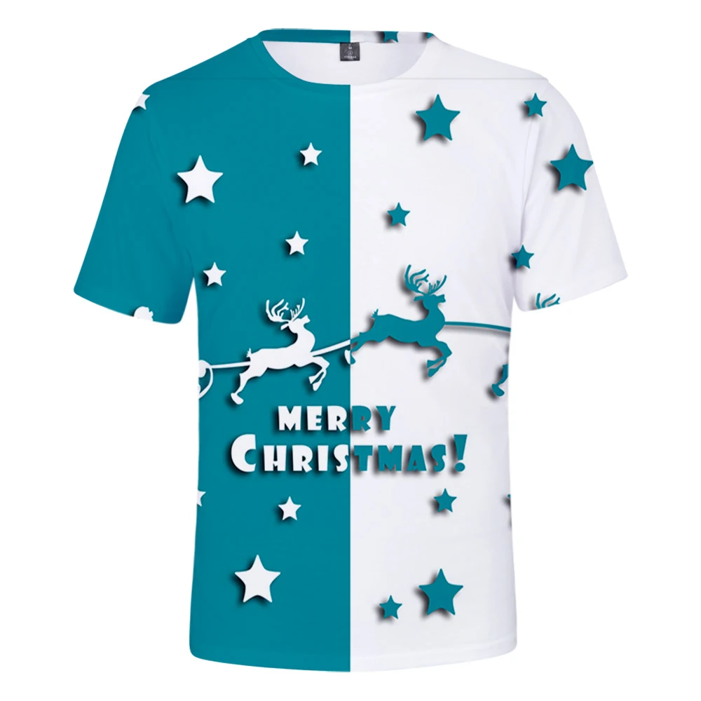 

Футболка с коротким рукавом для мужчин и женщин, Повседневная Уличная одежда после Рождества, в стиле Харадзюку, с Санта