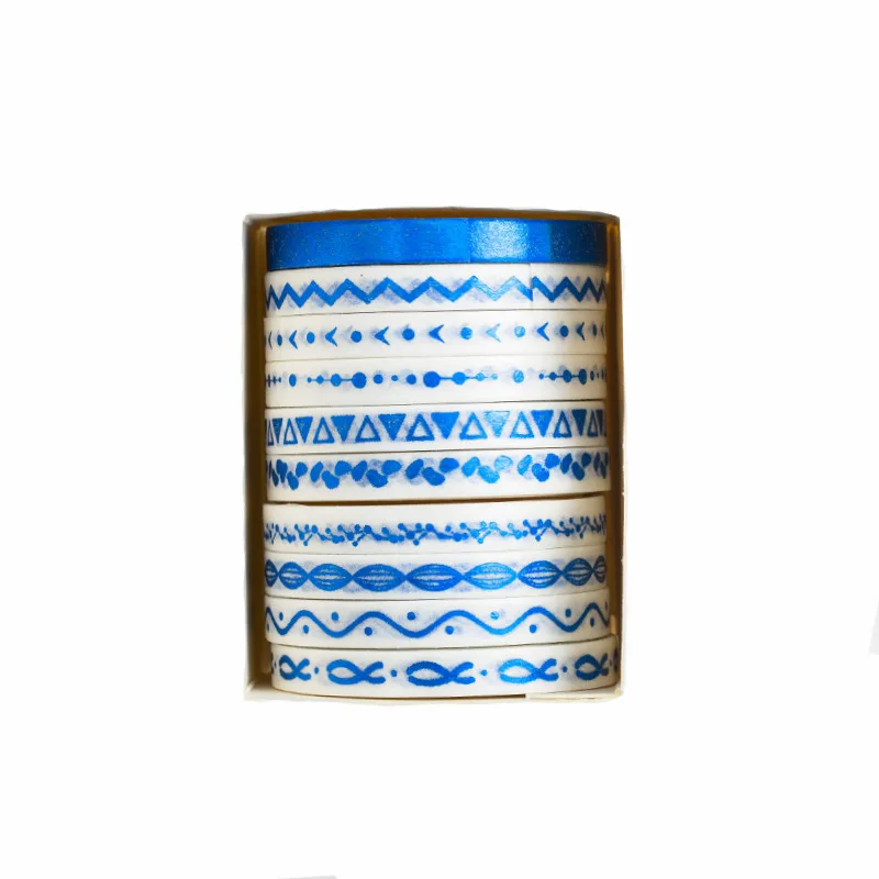 

10 Rolls Gold Thin Washi Tape Set Foil Masking Tapes For Scrapbooking Diy Craft Decor Size 5mm2m