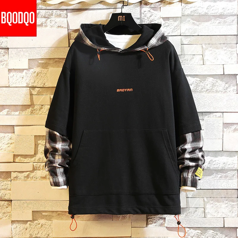 Мужские пуловеры с длинным рукавом и карманом в консервативном стиле черные