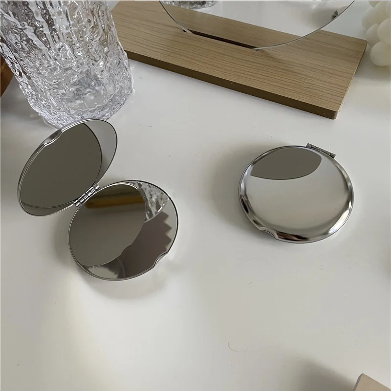 Компактное Карманное квадратное мини-зеркало из нержавеющей стали