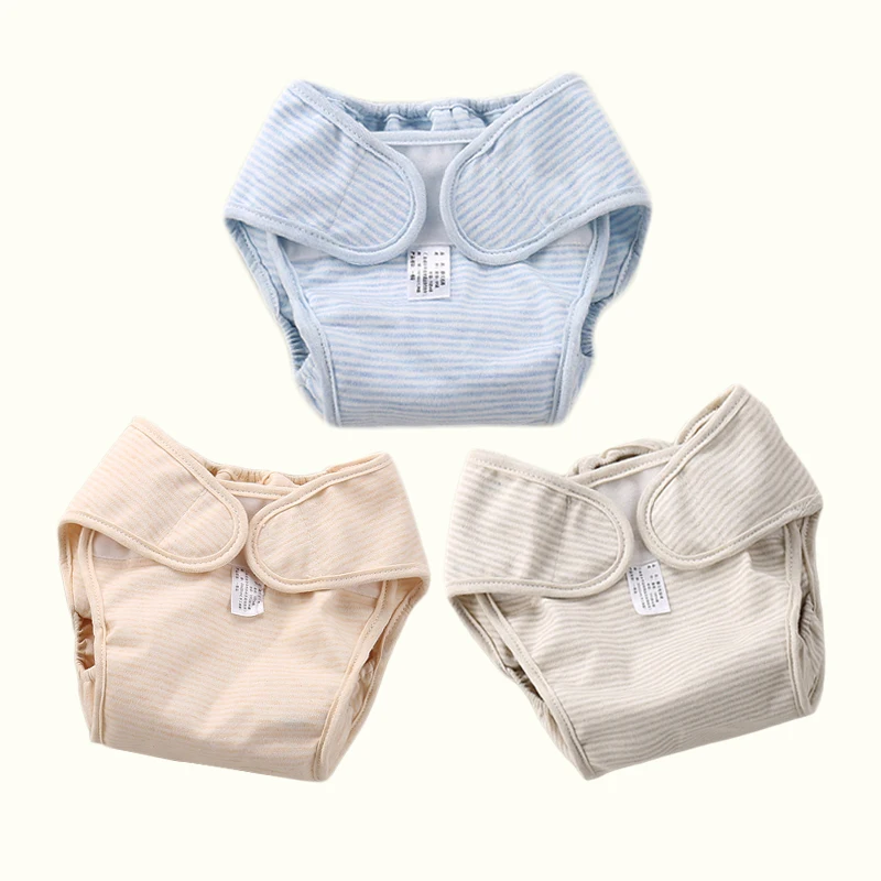 3PCS-D Herbabe 2 шт. детские штаны-подгузники 3 слоя милый новорожденных подгузники хлопок впитывающие подгузники для новорожденных Многоразовые - Цвет: 3PCS-D