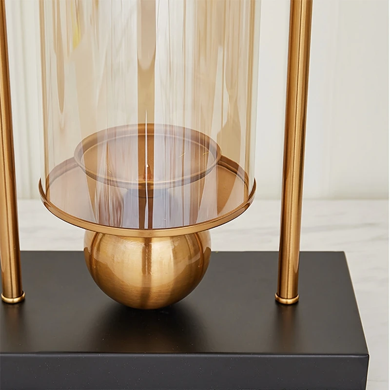 Украшение для дома подсвечник золотые стеклянные вазы искусственных цветов