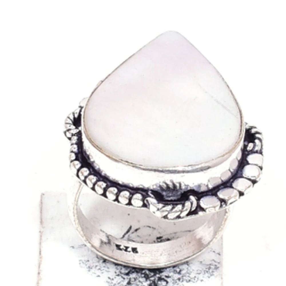 Серебряное кольцо с перламутровой вставкой из меди ручная работа подарок для