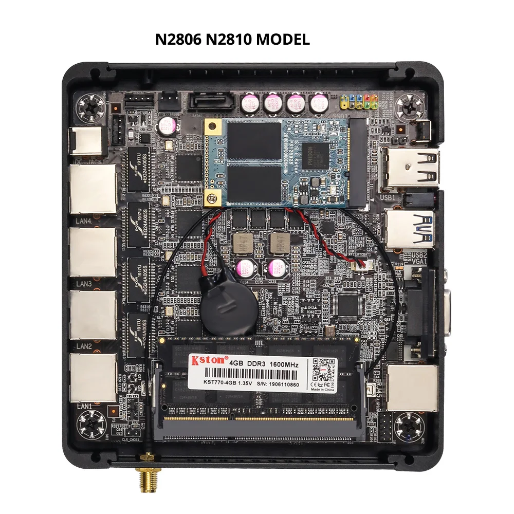 XCY Intel Celeron J1800 J1900 N2806 брандмауэр мягкий маршрутизатор мини ПК Intel Gigabit Ethernet NIC 4xRJ45 WiFi USB HDMI VGA SIM Pfsense