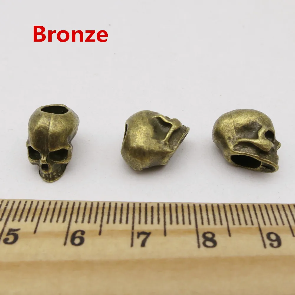 10 шт./упак. Викинги с черепом серебряная/бронзовая коса для волос dread борода