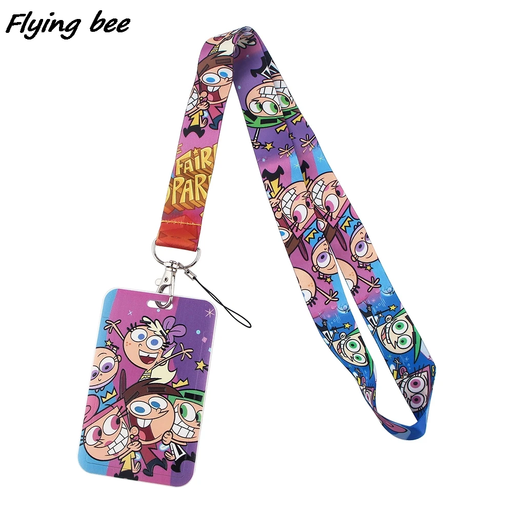 

Flyingbee X1618 Cartoon Creative Lanyard Card Holder Student Hanging Neck Mobile Phone Lanyard Badge Subway Access Card Holder