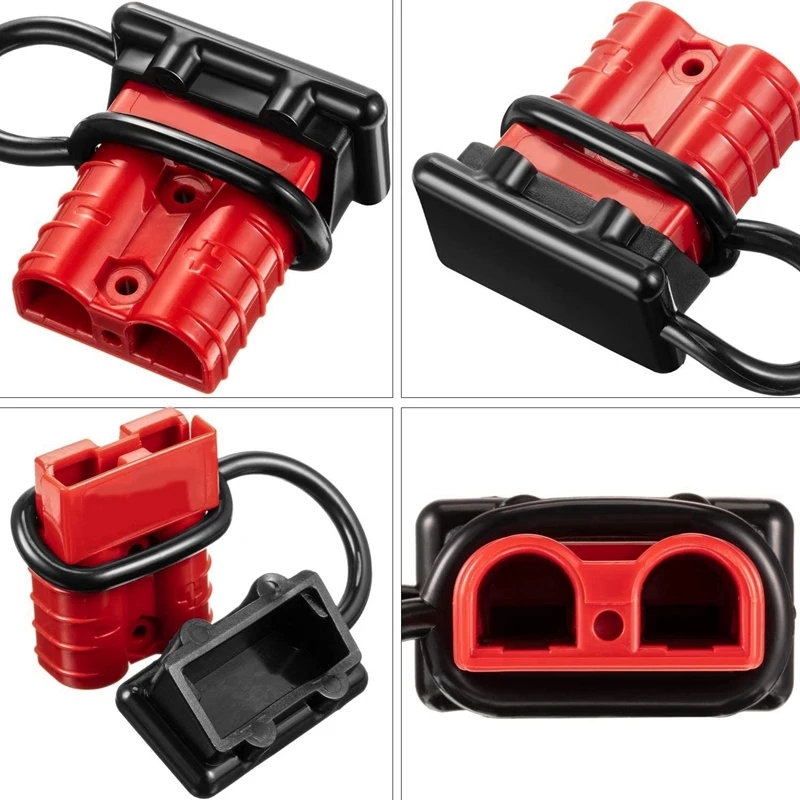 

12 Pcs Red 6-10 Gauge Battery Quick Connector 50A 12-36V Battery Quick Disconnect Wire Harness Plug Kit for Motor