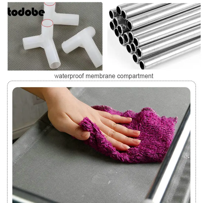 Нетканая тканевая стойка для обуви многослойная Простая установка дома и