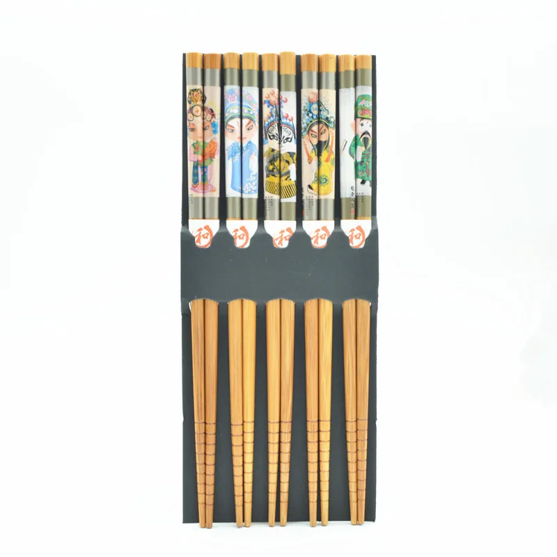 2 коробки палочек для еды в китайском стиле нескользящие 5 пар этническом сувенир