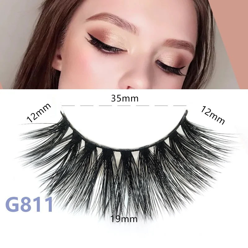 5 пар оптом 3D натуральные Толстые Накладные ресницы G800 ручные накладные имитация