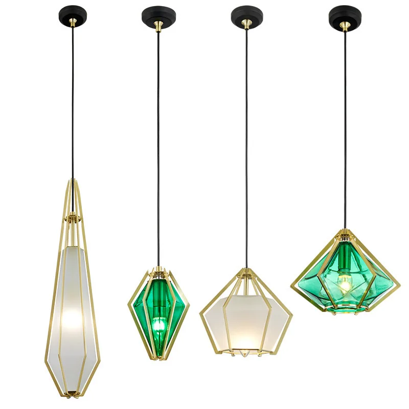 

Modern Hanging Lamp Light Led Dinning Bed Room Bedroom Foyer Round Glass Ball Black Gold Nordic Simple Modern Pendant Light Lamp
