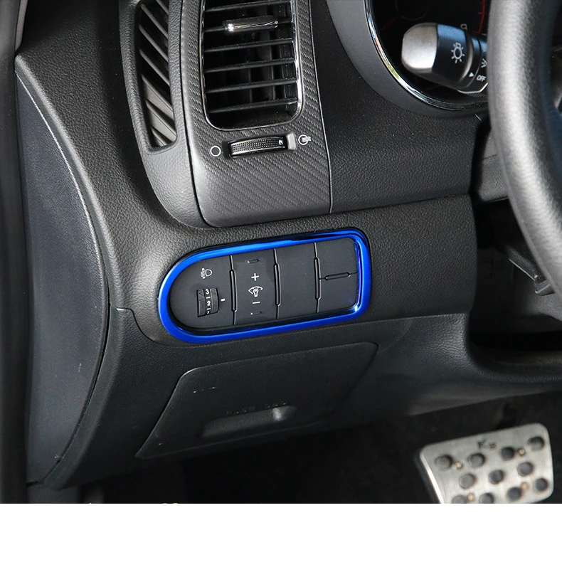 gem blue Lsrtw2017 переключатель фар автомобиля рамка планки для Kia K3 Kia Cerato 2012 2013 салонные аксессуары - Color Name: gem blue