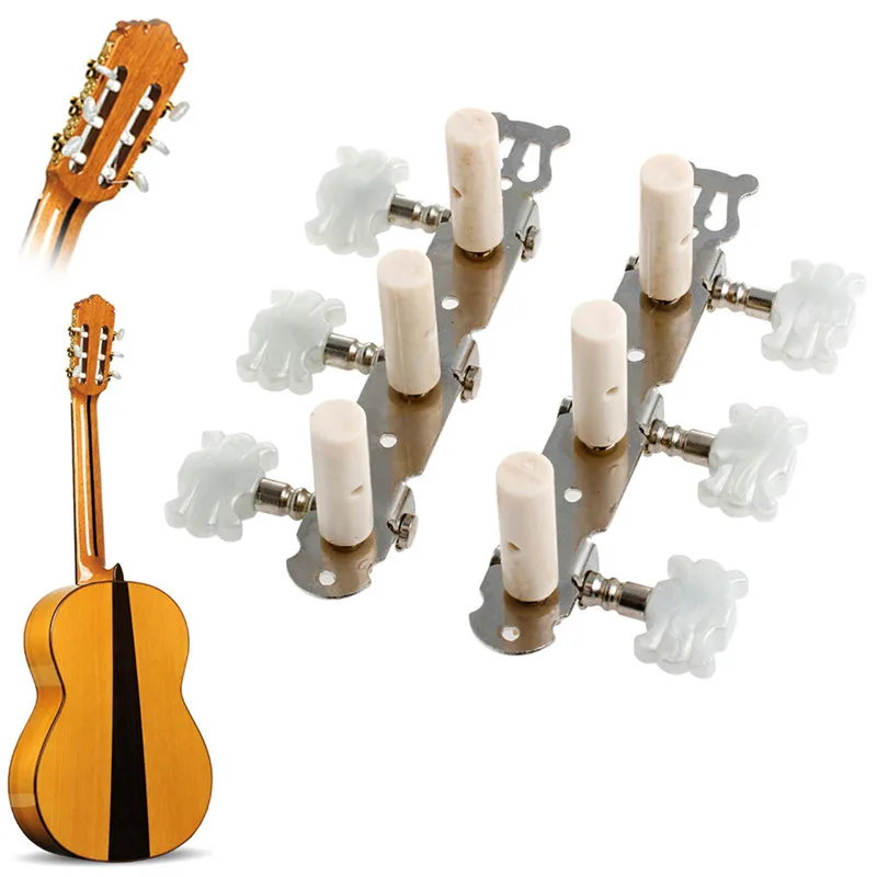 

One pair Guitar Tuning Pegs Machine Tuners White Machine Head for Classic Guitar