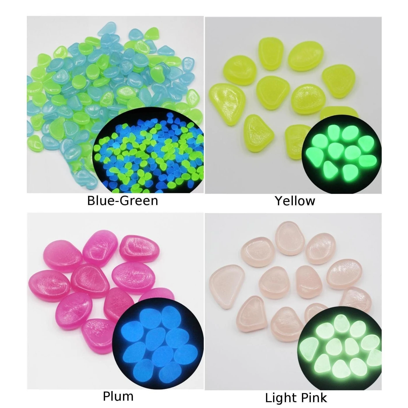 Светится в темноте камень светящийся шар аквариумная ваза украшение галька