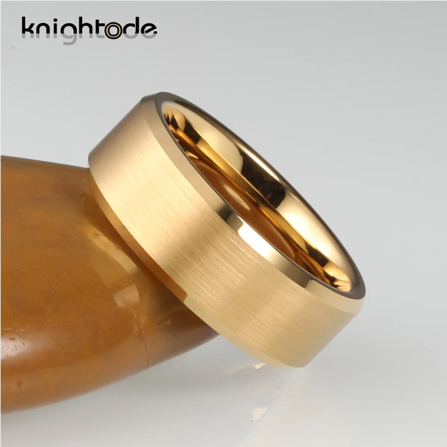 6 мм 8 с золотым Вольфрам обручальное кольцо из карбида кольца для Для мужчин