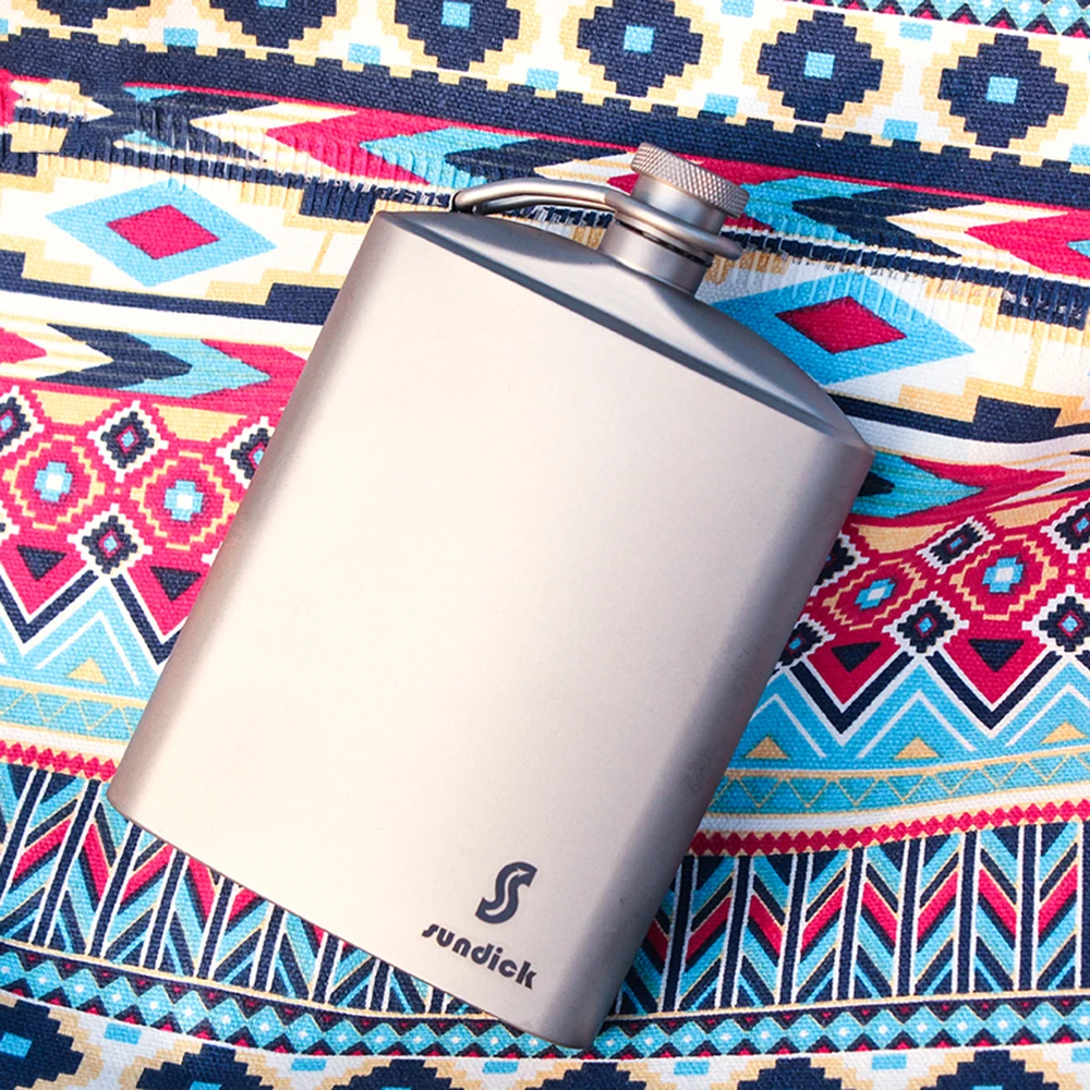 Ультралегкая фляга из 200 мл титана фляжка Алкогольная Кепка бутылка для напитков