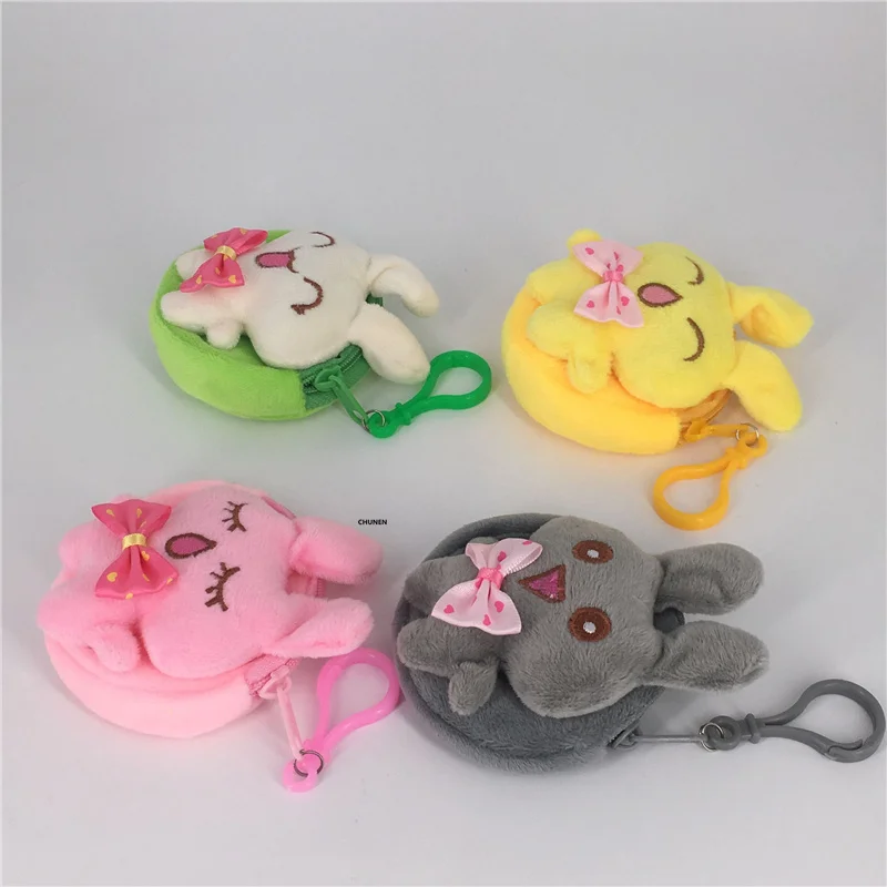 4 цвета милый новый кролик 8 см плюшевый Кошелек хлопок кошелек брелок