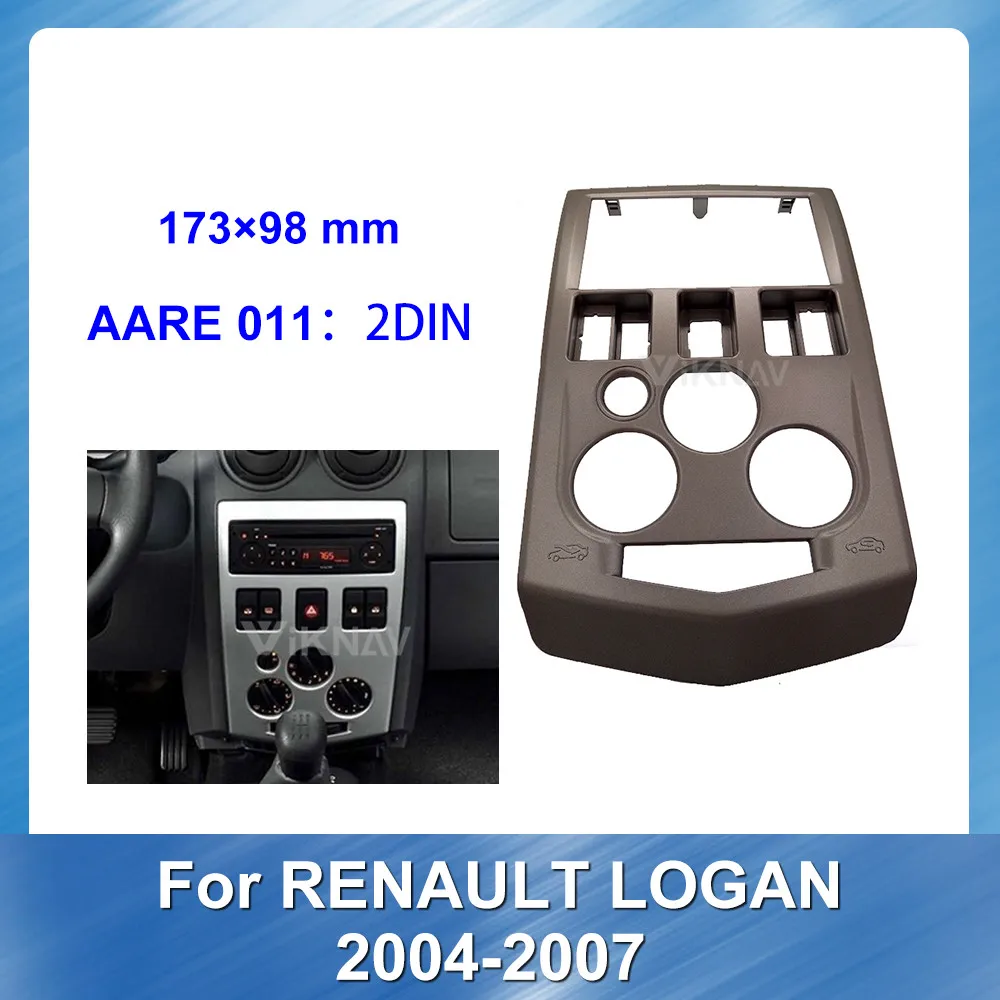 

Магнитола для Renault Logan 2004-2007, автомобильная аудиосистема, мультимедийный видеоплеер, навигация, GPS-интерфейс, рамка, темно-серебристый