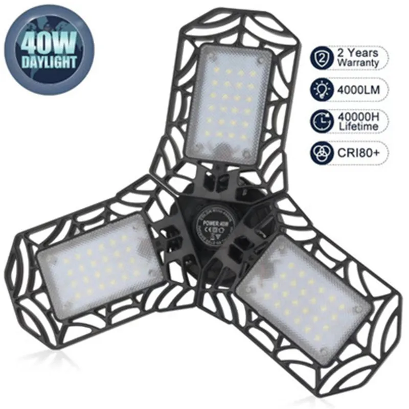 Светодиодный светильник для гаража на 360 градусов 40 Вт потолочный дома склада