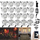 Светодиодные лампы для террасы, палубные светильники для ступенек, лестниц, 20 шт.лот, 30 мм, 12 В, IP67, с таймером, Wi-Fi, управлением через приложение