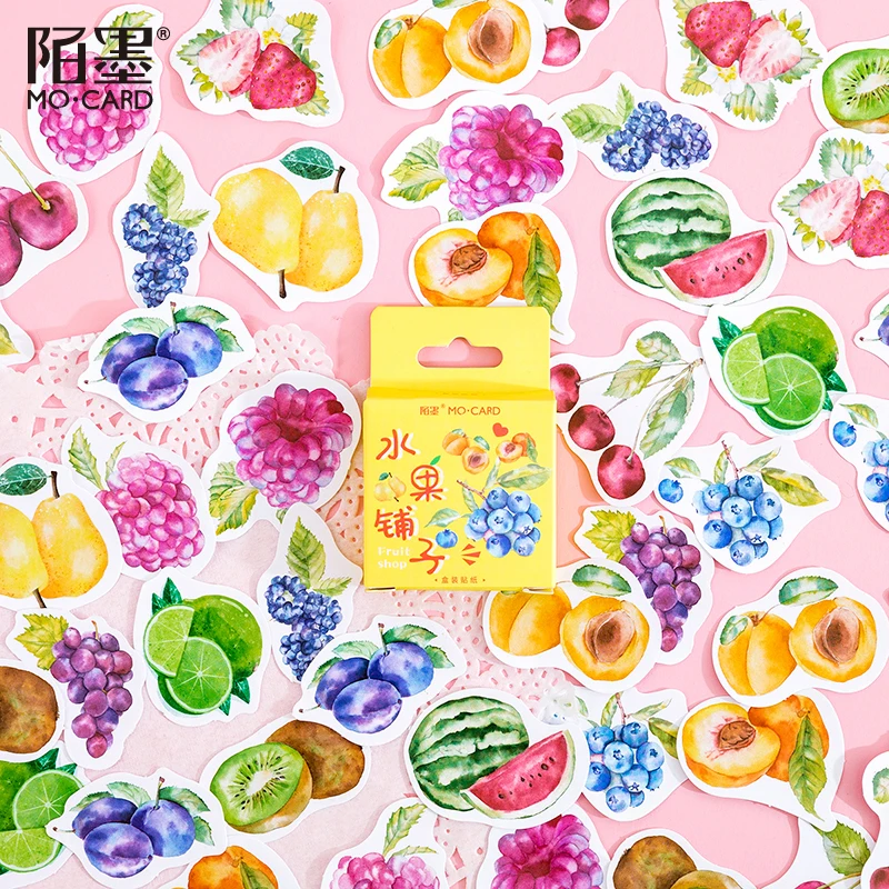 

45 pcs/Pack Fruit Shop Creative Handbook Diary Decoration Universal Sealing Sticker