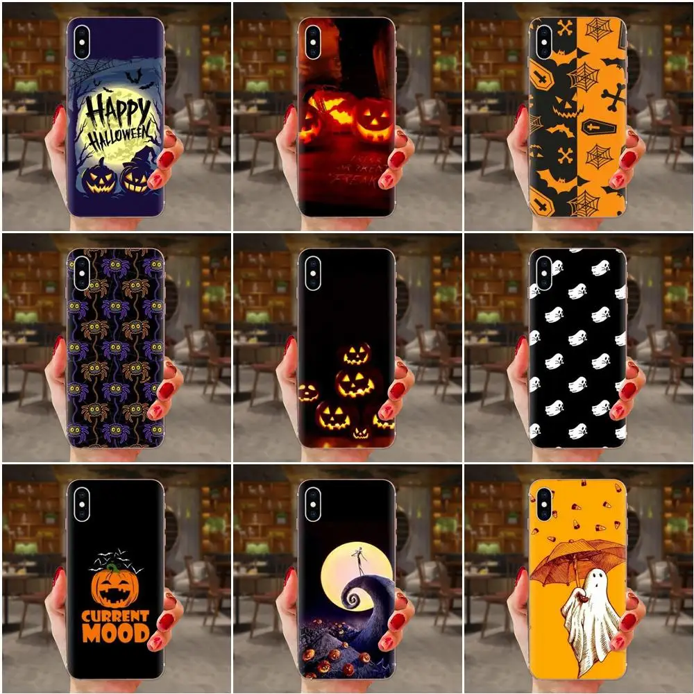 Для LG G7 ThinQ G5 G6 K50 Q60 K40 K8 Q7 2018 2017 V40 V30 V20 V10 Ультратонкий чехол для телефона с изображением тыквы Хэллоуин "Boo Spooky on".