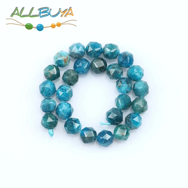 

Semi Precious Stone Blue Apatite Lapis Lazuli Beads for Jewelry Making DIY Bracelet Accessories Natural Minerals Loose Beads