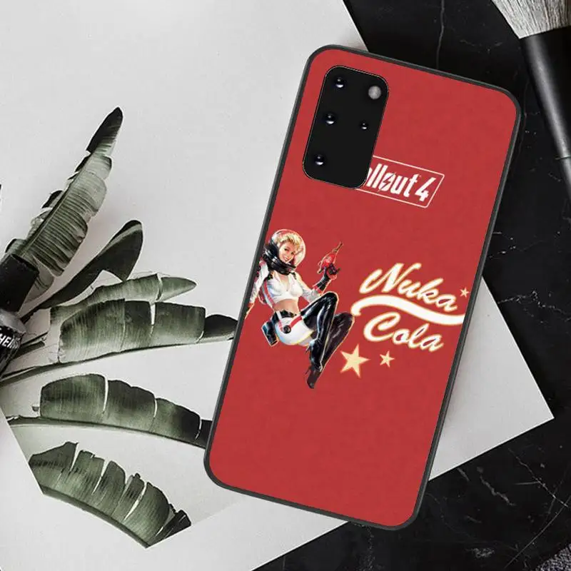 Чехол для телефона CUTEWANAN Nuka Cola girl черный мягкий резиновый чехол из ТПУ Samsung S20 plus