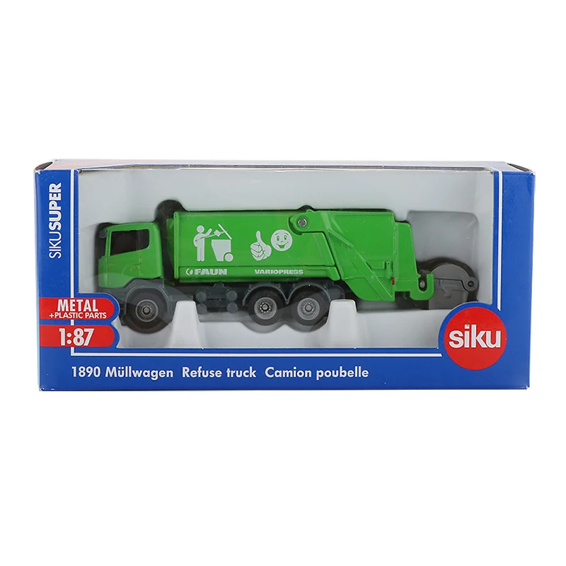 Siku 1: 87 Автопогрузчик из сплава игрушка Мусоровоз грузовик фургон транспортный автомобиль отвод самосвал инженерные автомобили игрушки для детской коллекции