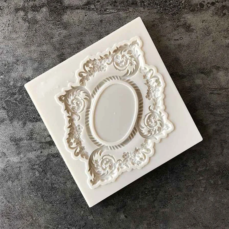 Форма силиконовая с тиснением сделай сам рама для помадки инструменты украшения