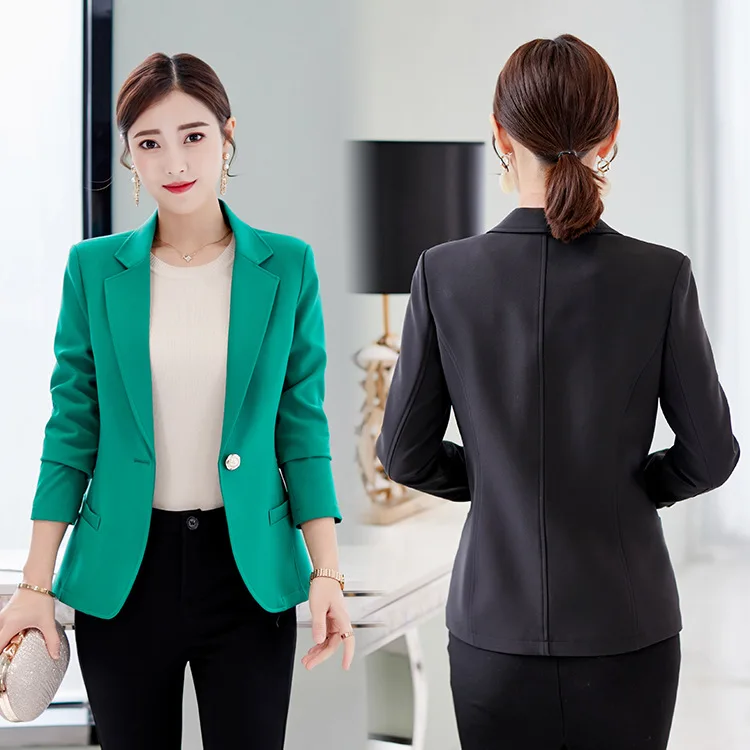 New Women Blazer Spring Slim Top Elegant Double Breasted Short Design Clothes Suit Female &amp Work Wear | Женская одежда