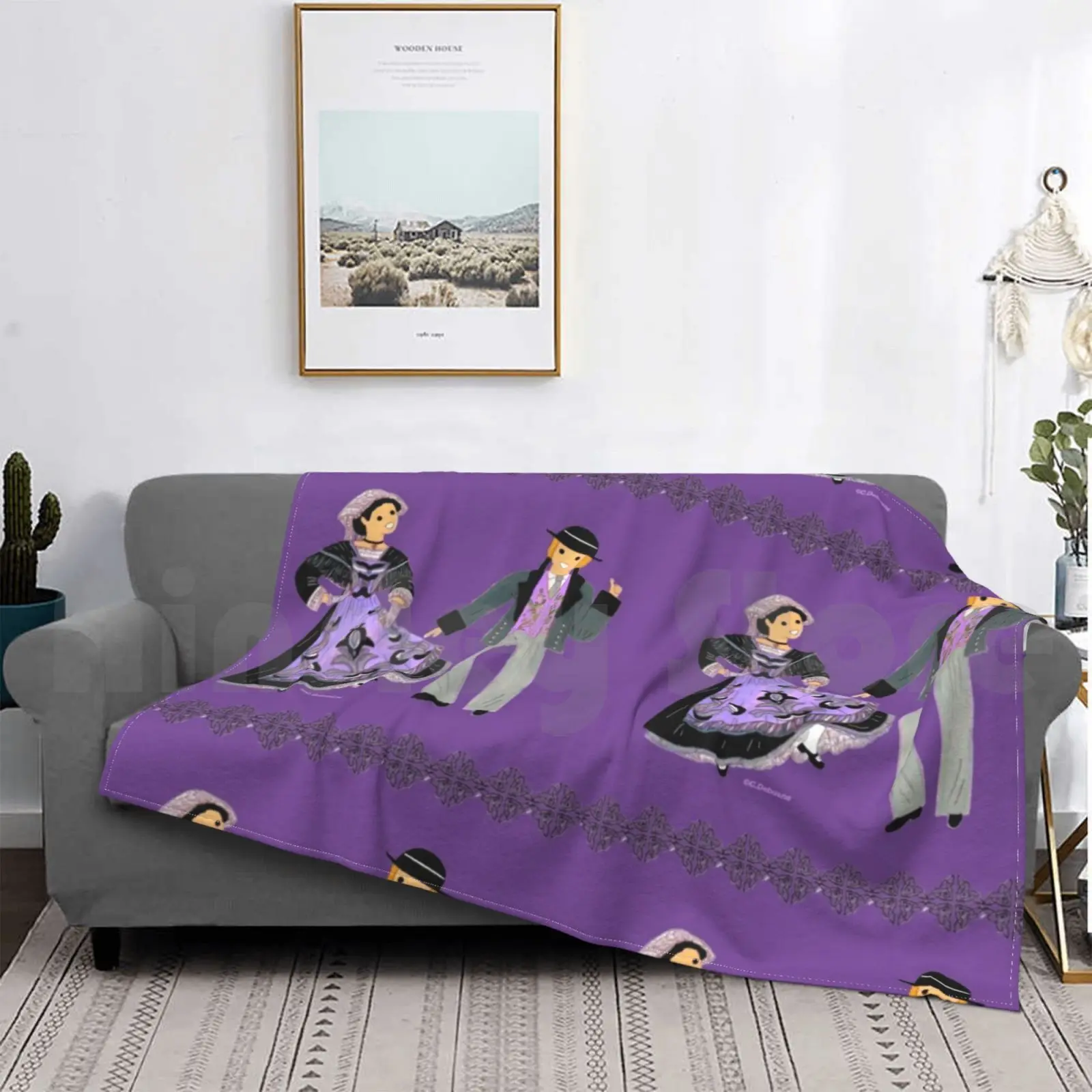 Morbihan Бретань Франция модное одеяло на заказ 3097 бретонские бреттани французские