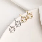 Серьги-кольца женские маленькие в виде звезд, в винтажном стиле