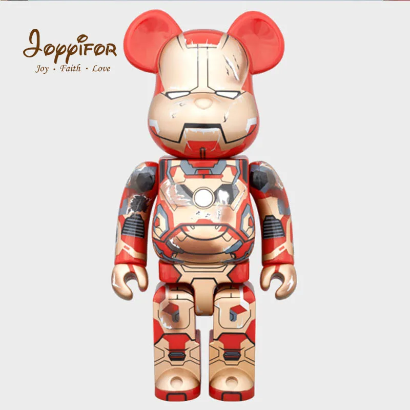 11 дюймов 400% Bearbricklys фигурки блок Медведь ПВХ прыгающий вампир Babybear Куклы Коллекционные модели игрушки для детей друзей