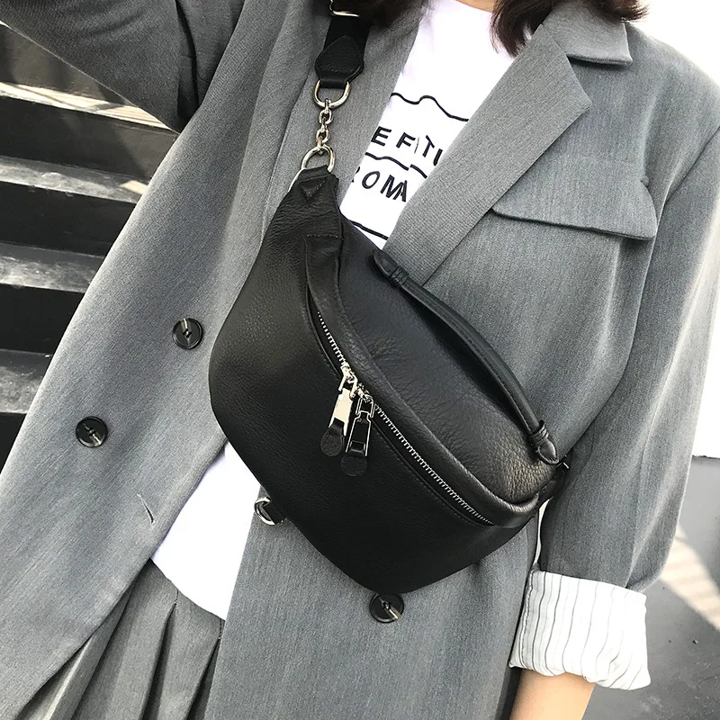 Женский поясной кошелек из воловьей кожи роскошный нагрудной саквояж кросс-боди